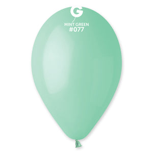 Solid Balloon Mint Green G110-077 | 50 balloons per package of 12'' each | Gemar Balloons USA