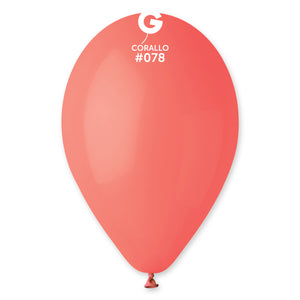Solid Balloon Corallo G110-078 | 50 balloons per package of 12'' each | Gemar Balloons USA