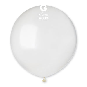 Solid Balloon Crystal G150-000 | 25 balloons per package of 19'' each