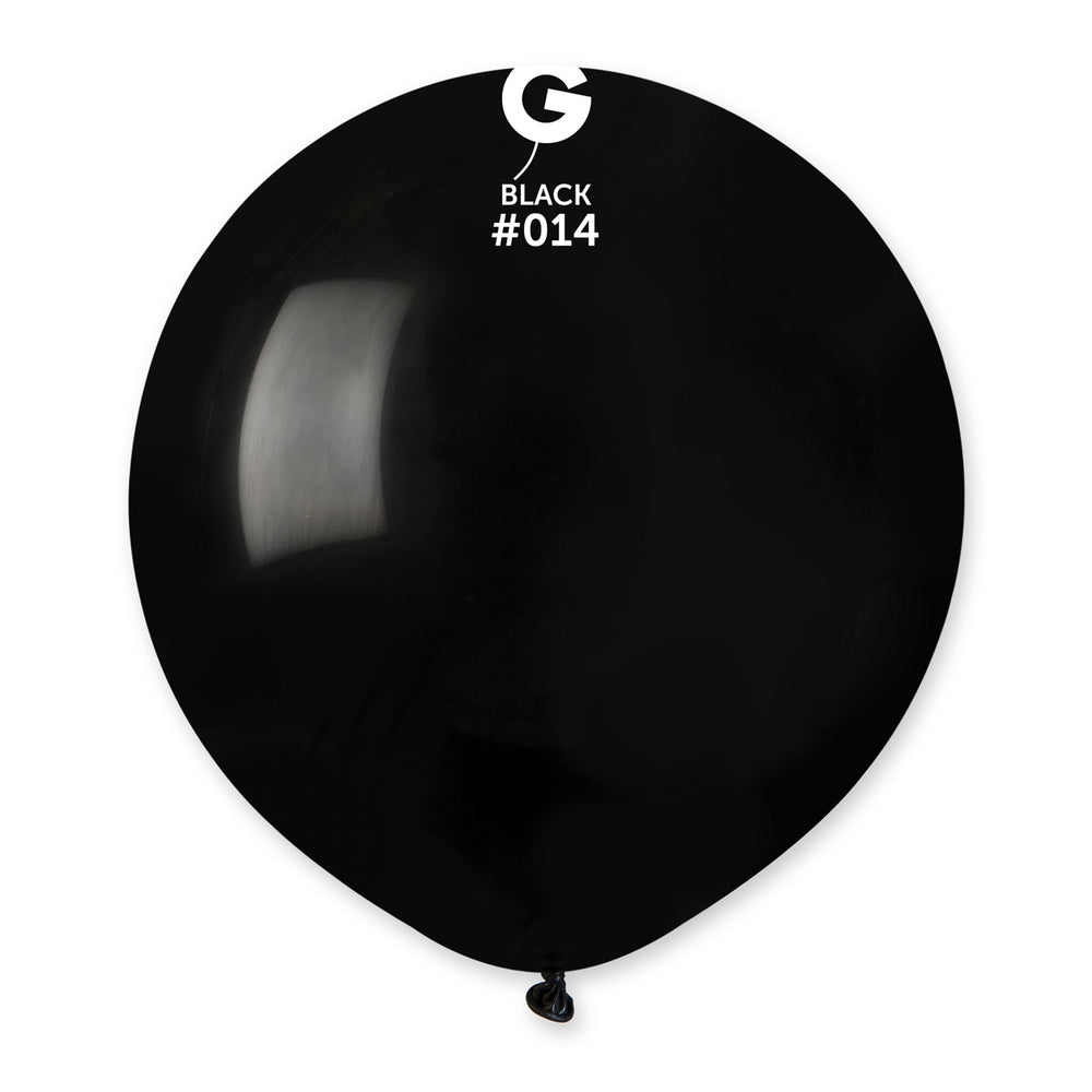 Solid Balloon Black G150-014 | 25 balloons per package of 19'' each
