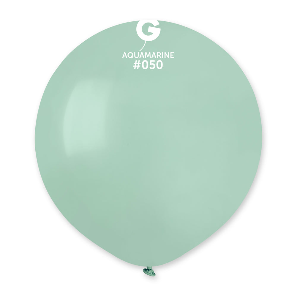 
            
                Load image into Gallery viewer, Solid Balloon Aquamarine G150-050 | 25 balloons per package of 19&amp;#39;&amp;#39; each
            
        