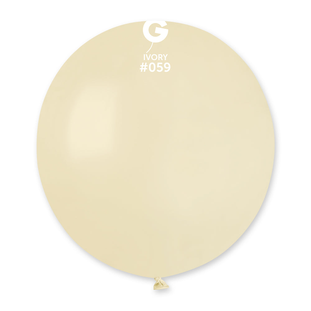 Solid Balloon Ivory G150-059 | 25 balloons per package of 19'' each