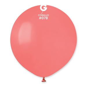 Solid Balloon Corallo G150-078 | 25 balloons per package of 19'' each