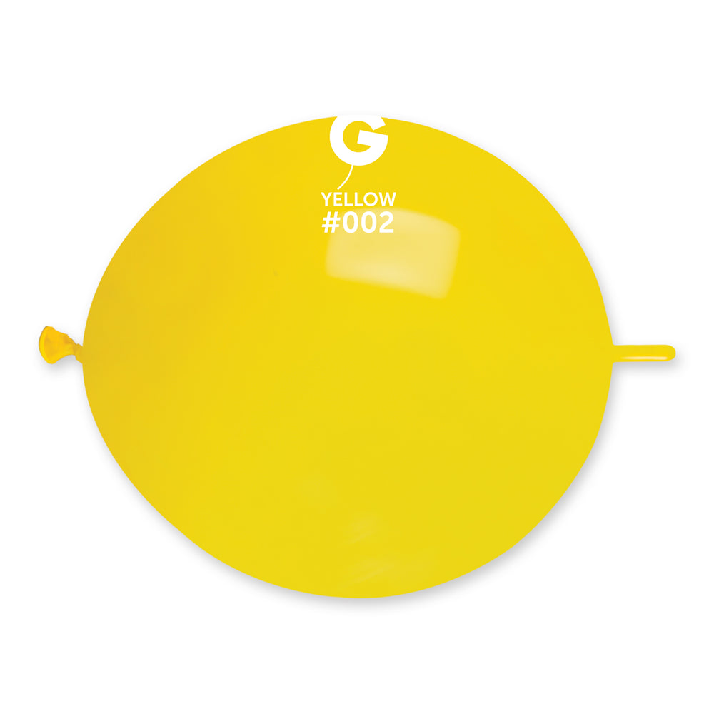 Solid Balloon Yellow GL13-002 | 50 balloons per package of 13'' each