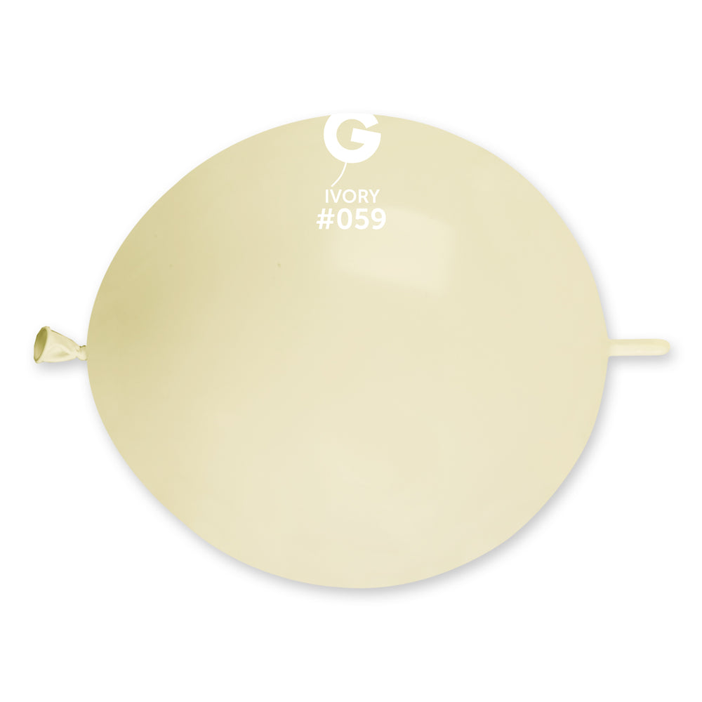 Solid Balloon Ivory GL13-059 | 50 balloons per package of 13'' each