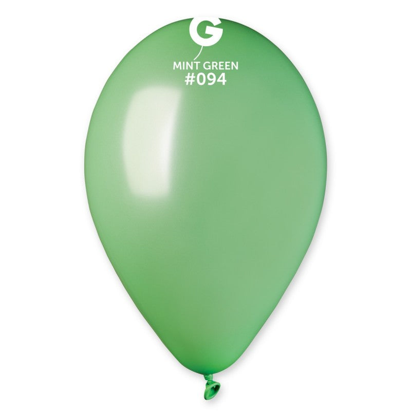 Metallic Balloons-GM110-094 Mint Green 12" 50 Pcs