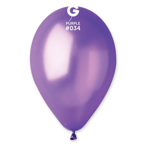 Metallic Balloon Purple GM110-034 | 50 balloons per package of 12'' each