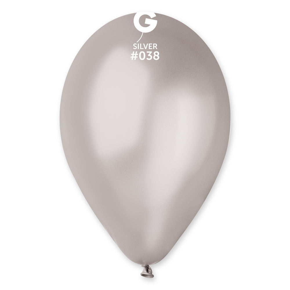 
            
                Load image into Gallery viewer, Metallic Balloon Silver GM110-038 | 50 balloons per package of 12&amp;#39;&amp;#39; each
            
        