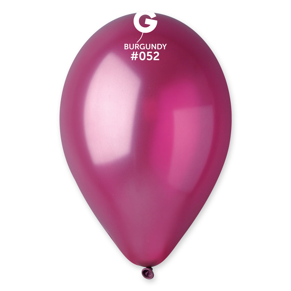 Metallic Balloon Burgundy GM110-052 | 50 balloons per package of 12'' each