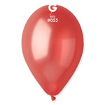 Metallic Balloon Red GM110-053 | 50 balloons per package of 12'' each