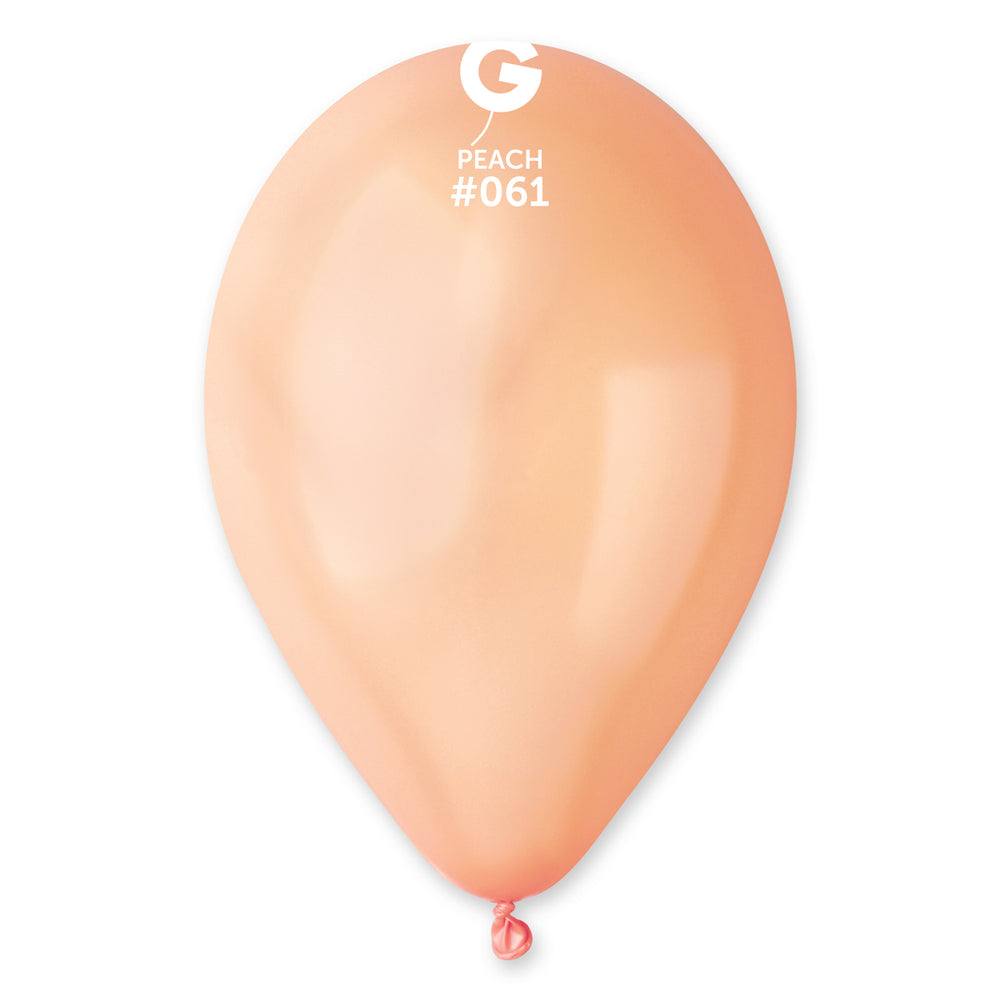 Metallic Balloon Peach GM110-061 | 50 balloons per package of 12'' each