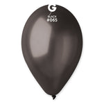 Metallic Balloon Black, GM110-065 | 50 balloons per package of 12'' each