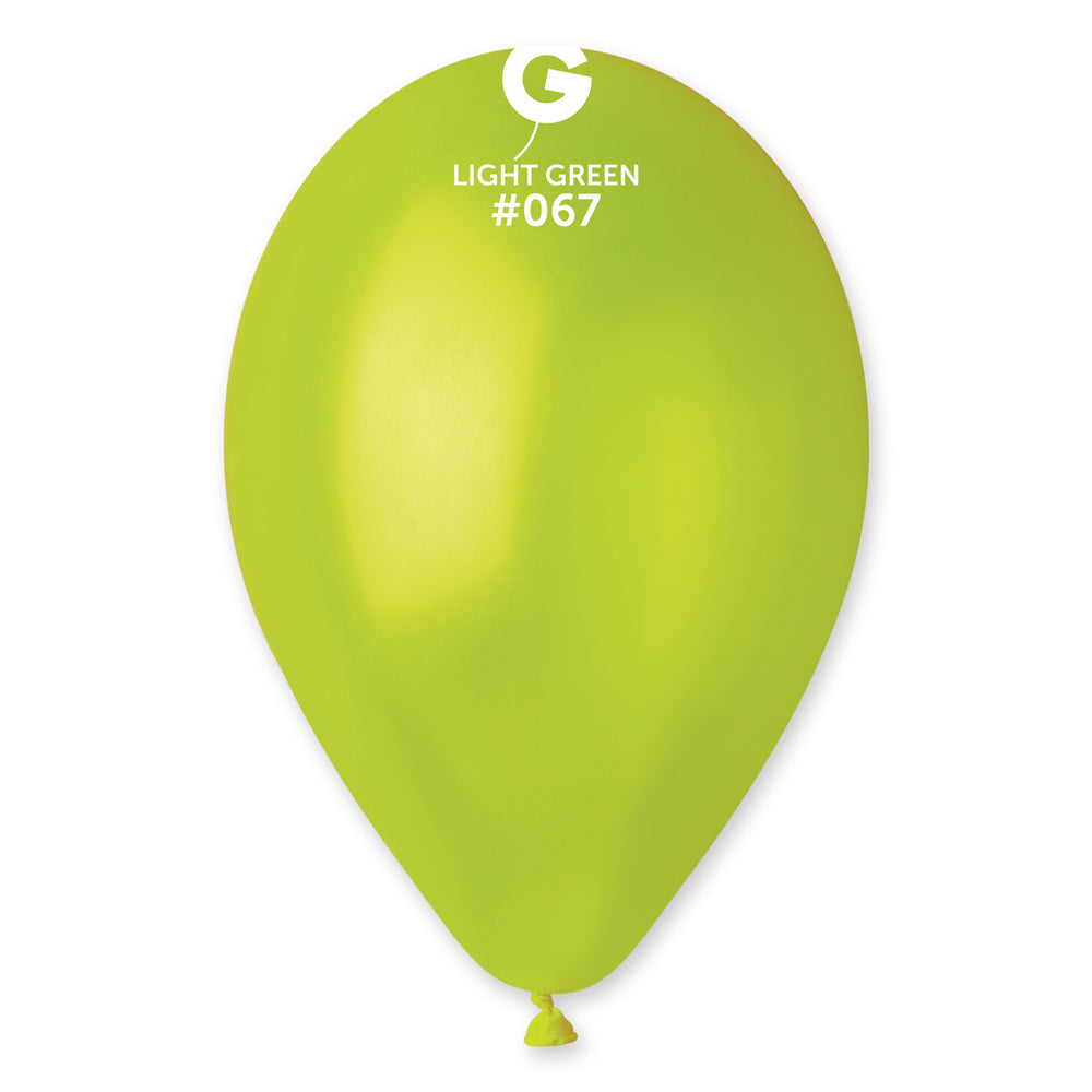 Metallic Balloon Light Green GM110-067 | 50 balloons per package of 12'' each