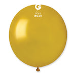 Metallic Balloon Gold GM150-039 | 25 balloons per package of 19'' each