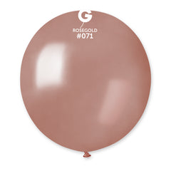 Metallic Balloon Rose Gold GM150-071 | 25 balloons per package of 19'' each