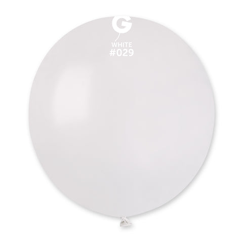 Metallic Balloon White GM150-029 | 25 balloons per package of 19'' each