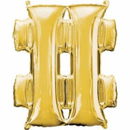 Symbol Balloons in Gold ( Choose Your Symbol ) #, @, ?, &