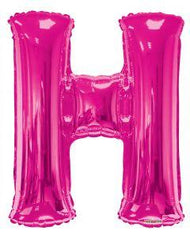 Letters A to Z Hot Pink Foil Balloon - 14" and 34" in each. (Choose your letter and Size)