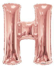 Letters A to Z Rose Gold Foil Balloon - 14" in and 34" in (Choose Size And Letter)