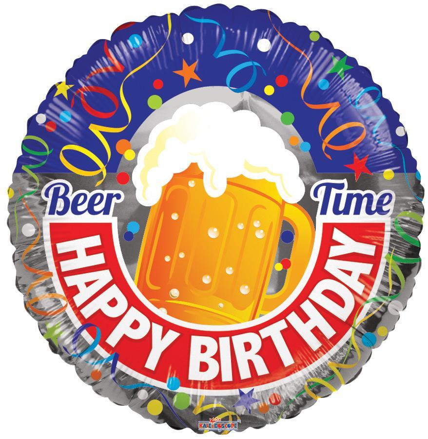 Happy Beerday Themed Foil Balloon - 18" in
