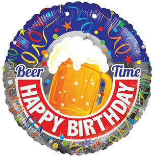 Happy Beerday Themed Foil Balloon - 18" in