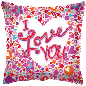 I Love You Mosaic Clear View 18" single pack