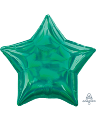 2 Iridescent Star Shaped Foil Balloon 18" Package (Choose your color)