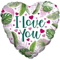LOVE HEARTS & LEAVES ECO FOIL BALLOON 18