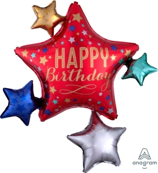 Happy Birthday Star Satin Luxe Infused