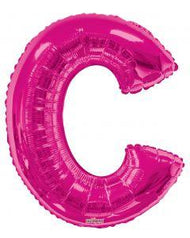 Letters A to Z Hot Pink Foil Balloon - 14" and 34" in each. (Choose your letter and Size)