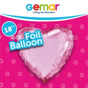 Light Pink Heart Gemar Single Pack 18"(Choose your Size)