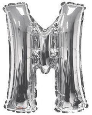 Letters A to Z Silver Foil Balloon - 14" in and 34" in each. (Choose your size and your letter)