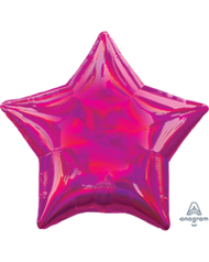 2 Iridescent Star Shaped Foil Balloon 18" Package (Choose your color)
