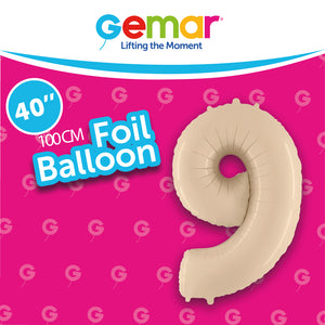 Numbers Satin Cream (Latte) 40" Choose your Number