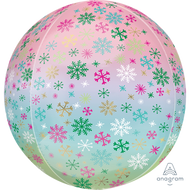 Ombre Snowflakes Orbz 16"