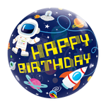 Outer Space Happy Birthday Bubble 22"