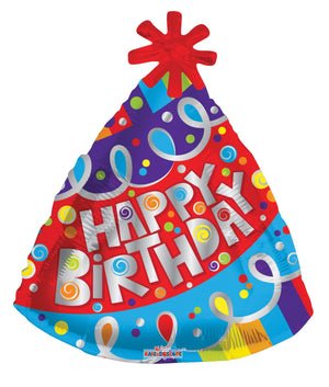 Party Hat Shaped Foil Balloon - 18" in.