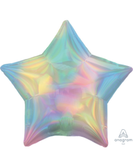 2 Iridescent Star Shaped Foil Balloon 18" Package (Choose your color)