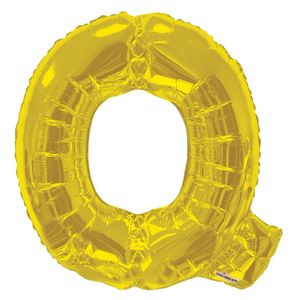 Letters A to Z Gold Foil Balloon - 14" in and 34" in (Choose Size And Letter)