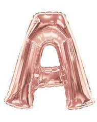 Letters A to Z Rose Gold Foil Balloon - 14" in and 34" in (Choose Size And Letter)