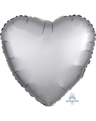 2 Satin Luxe Heart Anagram 18" (Choose Your Color)