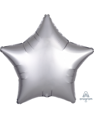 2 Satin Star Shaped Foil Balloon 18" Package (Choose your color)