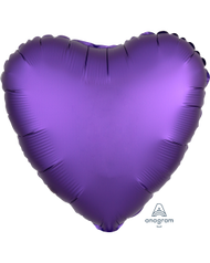 2 Satin Luxe Heart Anagram 18" (Choose Your Color)