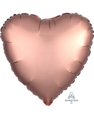 2 Satin Luxe Heart Anagram 18" (Choose Your Color)