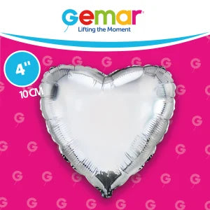 Silver Heart Gemar Single Pack 4" 9" 18" 32" (Choose your Size)