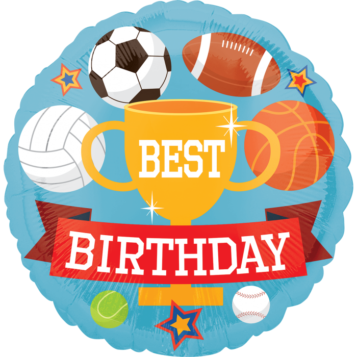 Happy Birthday Themed Foil Balloon - 18" in.