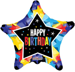 Stars Birthday Foil Balloon - 18