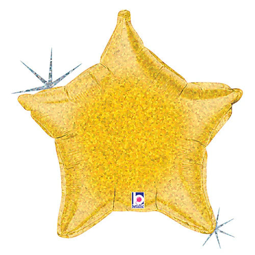 
            
                Load image into Gallery viewer, Gold Holographic Star 21&amp;quot;
            
        