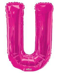 Letters A to Z Hot Pink Foil Balloon - 14" and 34" in each. (Choose your letter and Size)