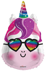 Unicorn With Glasses Shape – Single Pack love 18"